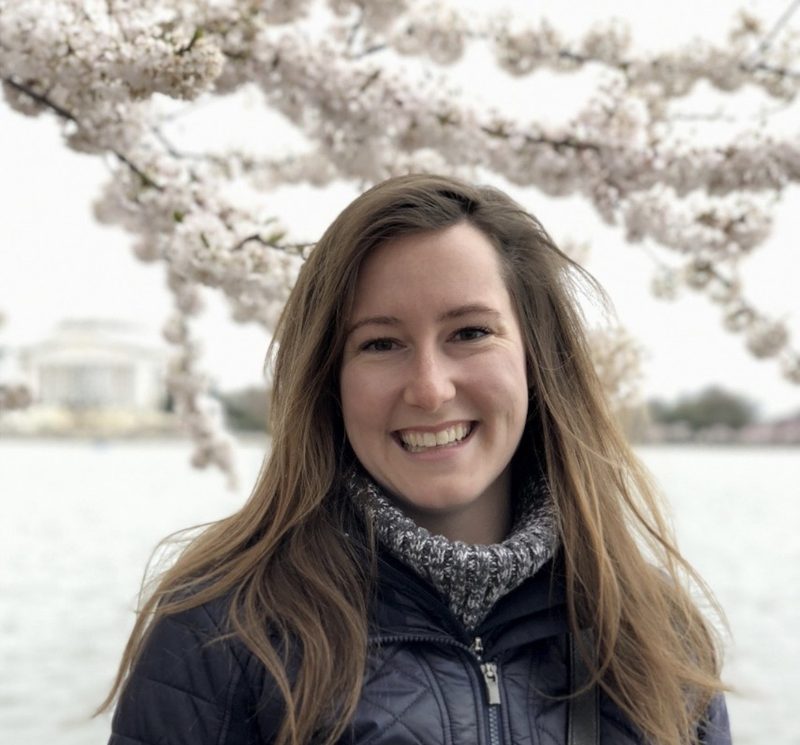 Liz at the cherry blossoms in DC